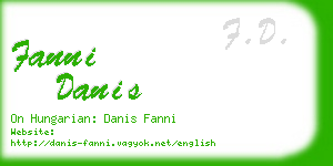 fanni danis business card